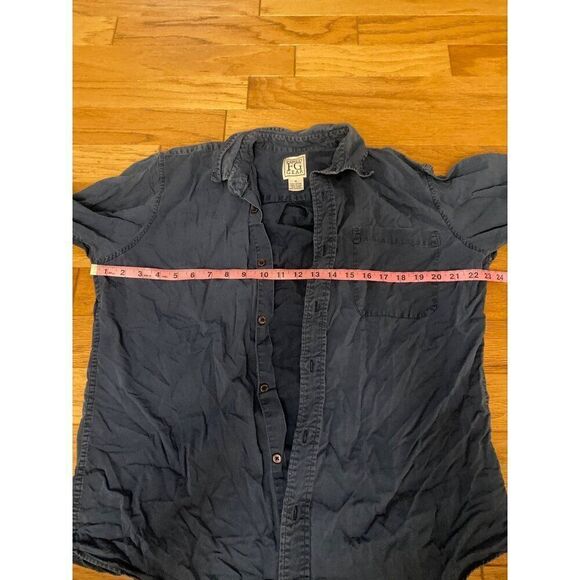 Field Gear Men's dark blue Long Sleeve Cotton Button-Up collared relaxed Shirt M - Picture 6 of 8